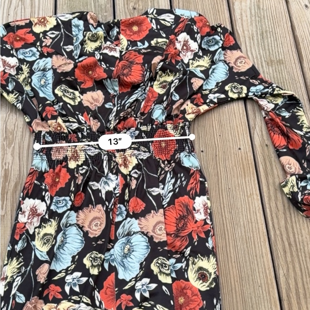 Zara Floral Long Sleeve Dress - Picture 9 of 10